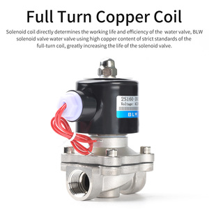 Valve 1/<span class=keywords><strong>2</strong></span> inci katup Solenoid pneumatik DC24V katup saklar air AC220V kontrol air 304 baja tahan karat biasanya tertutup - Product Image 2