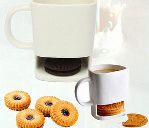 Tazas de Cerámica P647 al por Mayor para Galletas, Café, Leche, Postres, Té, con Compartimento Inferior para Almacenamiento - Product Image 6