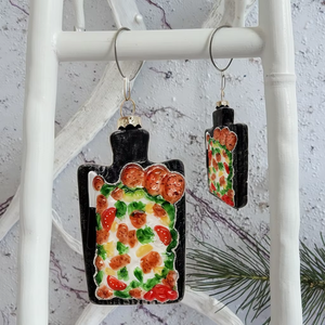 Tabla de Cortar <span class=keywords><strong>Pizza</strong></span>, Colgante de Cristal, Adorno Navideño, Decoración Colgante para el Hogar, Decoración Temática de Cocina Italiana para Festividades - Product Image 5