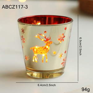 Cross-Border Nordic Style Glass Candle Holder Aromatherapy Wax <b>Cup</b> Christmas Ornament Polka Dots Design Creative - Product Image 6