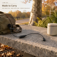 Câble adaptateur audio Micro USB mâle à angle droit vers femelle 3,5 mm, connecteur de microphone externe pour caméra d'action