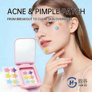 Patchs Hydrocolloïdes <span class=keywords><strong>Anti</strong></span>-Acné Smile Star Colorés pour le Traitement Localisé des Boutons avec Étui Miroir - Product Image 5