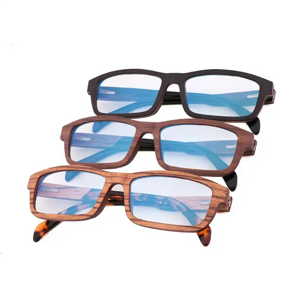 Premium Wood Anti Cahaya Biru Kacamata Game Komputer Buatan Tangan Dekorasi Optik Dioptric Kacamata Anti Blue Ray Blok Lensa