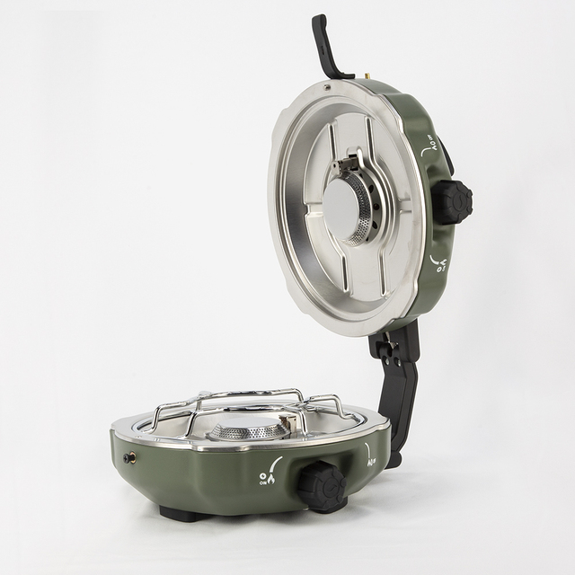 Camping Stove Portable Propane Camp Stove with Independently Adjustable Heat & Carry Bag, Foldable Gas Stove with 2 Burners