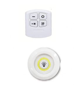 Battery Operated Modern Dimmable Tap Push <b>Light</b> 3pack Ultra Bright 150 Lumen Cob Led Puck <b>Remote</b> Control White Room <b>Switch</b> - Product Image 2