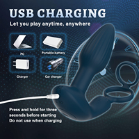 Komfortables Soft-Touch Analsex-Spielzeug für Männer Leistungsstarker Dual-Motor Butt Plug Perlen Multi-Lock Penisring Verstärker APP/Fernbedienung
