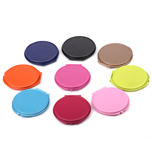 Vibrant Orange Metal Compact Makeup <b>Mirror</b> 70mm Portable Round <b>Small</b> Pocket Handheld HD Glass Cosmetic <b>Mirror</b> Bulk - Product Image 2