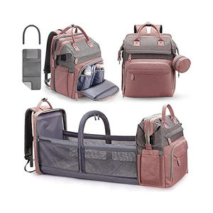 Muestra Gratuita, Logotipo Personalizado de Fábrica, Bolsa de Pañales Impermeable de Cuero Vegano, Mochila, Bolsa de Pañales, Bolsas de Bebé para Mamá - Product Image 6