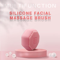 Brosse nettoyante faciale électrique en silicone écologique, étanche, à étiquette privée, vibrante, pour un nettoyage en profondeur du visage