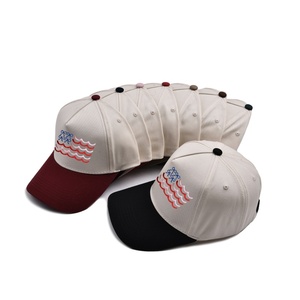 Custom Two Tone 5 Panel Floral Hat Embroidery Logo Cotton Baseball <b>Caps</b> Wholesale Dad Hat <b>Blank</b> Snapback Hats for Women Casual - Product Image 2