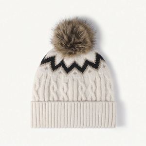 Gorro de Punto Cálido para Mujer, con Pompones, para Otoño e Invierno, con Forro Polar Grueso, a la Moda - Product Image 3