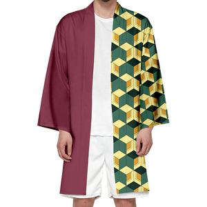 Disfraz de Cosplay de Demon Slayer <span class=keywords><strong>Kimetsu</strong></span> <span class=keywords><strong>No</strong></span> <span class=keywords><strong>Yaiba</strong></span> Tanjiro Kamado Capa Kimono Haori Yukata Zenitsu Ropa de Anime para Halloween - Product Image 5