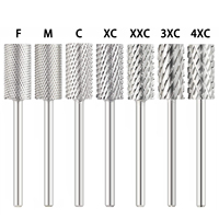 Fraise à ongles professionnelle de haute qualité en carbure de tungstène argenté et doré, ronde, pour perceuse électrique 3/32, fraise à ongles à grain grossier