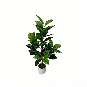 Bonsaï Arbre Caoutchouc Artificiel pour Décoration Intérieure, Plante Artificielle, Feuilles Simulées - Product Image 1