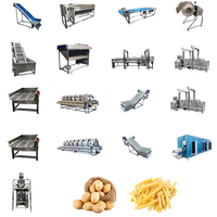 Línea de Producción de Papas Fritas Francesas de Acero Inoxidable 304, Nueva, Comercial, Automática, Incluye Freidora