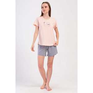 Conjunto de Pijama para Mujer, Talla XXL, Cuello Redondo, Manga Corta, Chaqueta Ovalada, Cómodo - Product Image 5