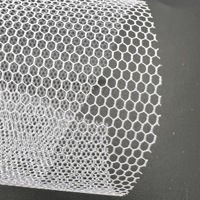 Tissu en maille de nylon 100% respirant et léger de 45 g/m², blanc, pour robes de soirée et robes à paillettes, tissu en tulle, tissu en dentelle