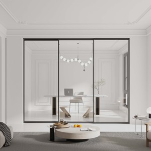 <span class=keywords><strong>Porte</strong></span> d'armoire <span class=keywords><strong>coulissante</strong></span> bidirectionnelle moderne Cadre <span class=keywords><strong>en</strong></span> aluminium Système de rail suspendu de sécurité <span class=keywords><strong>Porte</strong></span> intérieure <span class=keywords><strong>en</strong></span> <span class=keywords><strong>verre</strong></span> de poche pour une utilisation <span class=keywords><strong>en</strong></span> appartement - Product Image 6