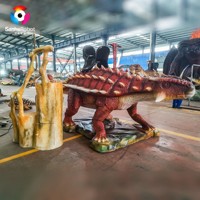 Attraction de dinosaure géant Ankylosaurus de 5 m pour parc à thème et parc d'attractions