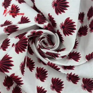 Stampa personalizzata tessuto organico fiore 97% cotone 3% Spandex tessuti per t-shirt in tinta unita
