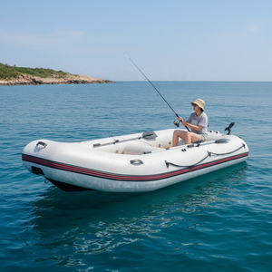 Bateau de pêche gonflable en PVC personnalisé avec support pour <span class=keywords><strong>canne</strong></span> à pêche, option moteur hors-bord, capacité de 100 à 500 kg - Product Image 5