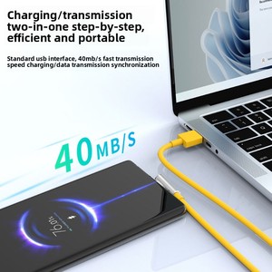 <span class=keywords><strong>Cable</strong></span> de Datos Tipo-C de 120W para Teléfonos Móviles, USB de Ángulo Recto, Carga Rápida de 6A, Compatible con <span class=keywords><strong>Apple</strong></span> y Huawei, Longitudes de 1m y <span class=keywords><strong>2m</strong></span>, TPE - Product Image 2