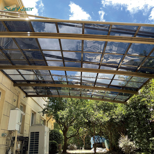 Charge de neige élevée les mieux notées Garages personnalisés auvents abris pour voitures en plein air Abri de voiture en aluminium Toit d'auvent en polycarbonate - Product Image 3