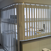 Porte d'entrée résidentielle double en polycarbonate, porte pliante, feuille résistante aux UV, porte commerciale légère
