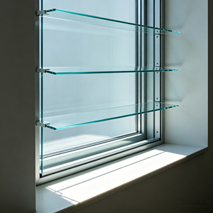 Fenêtre à persiennes en verre Sunnysky avec design <span class=keywords><strong>de</strong></span> lame facile à nettoyer, structure à entretien simple, bords arrondis pour la sécurité des enfants - Product Image 1