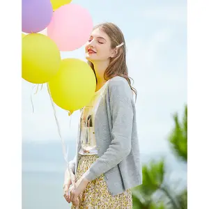 Bán Buôn Mới Giản Dị Mùa Thu Ấm Cúng Dệt Kim V-Cổ Dài Tay Áo Nút Len Khoác Mở Cardigan Loose Ấm Áo Len Của Phụ Nữ