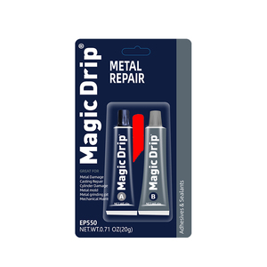 Adhésif époxy métallique en 2 parties EP550, <span class=keywords><strong>mastic</strong></span> de réparation <span class=keywords><strong>pour</strong></span> acier, <span class=keywords><strong>colle</strong></span> de soudure à froid <span class=keywords><strong>pour</strong></span> la réparation de l'<span class=keywords><strong>aluminium</strong></span>, du fer et de l'acier inoxydable - Product Image 1
