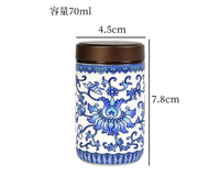 Boîte à thé en céramique émaillée, pot hermétique pour thé aux fleurs et fruits secs, conteneur hermétique, pour la maison et les voyages, portable, pour le stockage des aliments, 70 ml