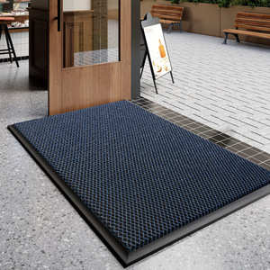 Paillasson d'entrée rectangulaire antidérapant en fibre de polyester, couleur unie, pour salon - Product Image 2