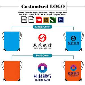 Custom Logo Promotional Gift Polyester Shopping Drawstring <b>Bag</b> Draw <b>String</b> <b>Bags</b> Sport Gym Backpack Shopping <b>Bags</b> With Logos - Product Image 2