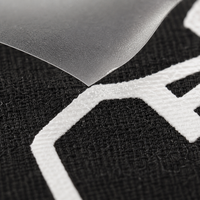 Rouleau de film d'impression pour transfert de logo personnalisé sur vêtements, motif noir, film à découper blanc, pour presse intégrale, MOQ 1000 pièces