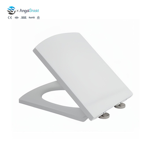 Asiento de Inodoro Cuadrado Moderno Blanco UF, Reemplazo de <span class=keywords><strong>Tapa</strong></span> de Asiento de Inodoro con Cierre Suave de Liberación Rápida para Uso Familiar, Adultos y Niños - Product Image 1