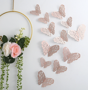 ช่อดอกไม้ประดิษฐ์ตกแต่งงานแต่งงาน วัสดุโลหะ ติดผนังได้ ช่อดอกไม้ตกแต่งแบบ 3 มิติ - Product Image 1