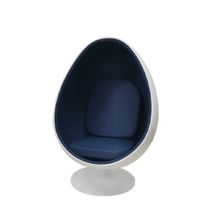 Sillón de Fibra de Vidrio Estilo Nórdico con Forma de Huevo, con Interfaz USB, Giratorio, para Lectura y Descanso en la Sala de Estar - Product Image 1