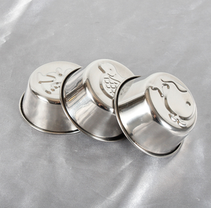 Pequenos moldes de gelatina com padrão animal bonito Rust-Proof Multi-Purpose reutilizáveis Sobremesa Copos de pudim de aço inoxidável - Product Image 3