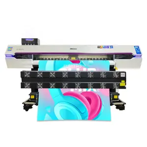 Format besar 1850mm Berat cetak Uv nonair Printer kecepatan cepat 4 kepala Uv pelarut Printer Inkjet