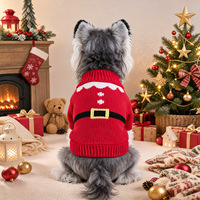 Pull pour chien en tricot marron pour l'automne et l'hiver, vêtements de Noël pour animaux de compagnie, pull chaud pour chiot, vente en gros en stock