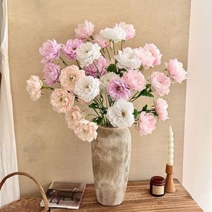 Flores Artificiales de Peonía de 6 Cabezas, Realistas y Estéticas, Hechas a Mano, para Decoración de Bodas y Hogar, Tacto Real, Flores Falsas Realistas, Venta al Por Mayor - Product Image 3