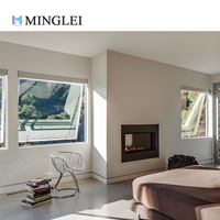 Fenêtre d'auvent en verre de cadre en aluminium blanc de style européen pour la maison