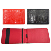 Porte-cartes de score de golf en cuir PU noir et rouge, prêt à être expédié, couverture personnalisée pour carnet de scores, durable, portable, élégant, accessoires de golf