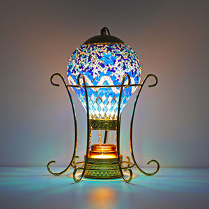โคมไฟตั้งโต๊ะสไตล์โบฮีเมียนแบบ<span class=keywords><strong>ตุรกี</strong></span> หรูหรา ทำมือจากกระจกและเหล็ก ประดับโมเสก ใช้หลอดไฟ LED E14 ดีไซน์รูปบอลลูนลมร้อน อายุการใช้งาน 4 ปี - Product Image 5