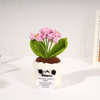 Fun New Encourager Six Forget-Me-Nots Ornements En Pot Halloween Ornement De Bureau Poupée De Carte De Poche Énergie Positive