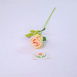 高仿真玫瑰花单茎人造天鹅绒玫瑰人造蓝色红色粉色玫瑰周年活动室婚礼装饰 - Product Image 3