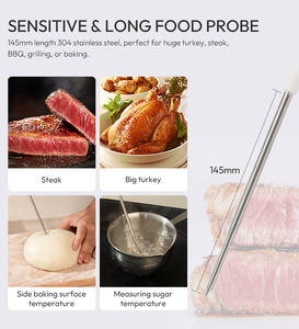 Logotipo personalizado Multi Funcional Cozinha Digital Cozinhar Alimentos Termômetro. Daily Pequeno Commodity Carne Termômetro, - Product Image 5