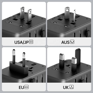 Adaptador de Viaje Universal Compacto Todo en Uno con Puertos USB Dobles, Convertidor de Enchufe Internacional para EE. UU., UE, Reino Unido y Australia - Product Image 6