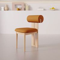 Chaise en bois massif de style nordique moderne, modèle 2026, très prisée pour salon